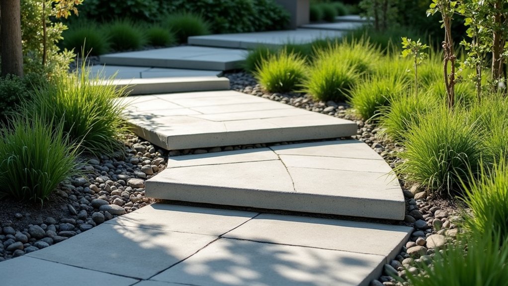 boost curb appeal concrete walkway ideas