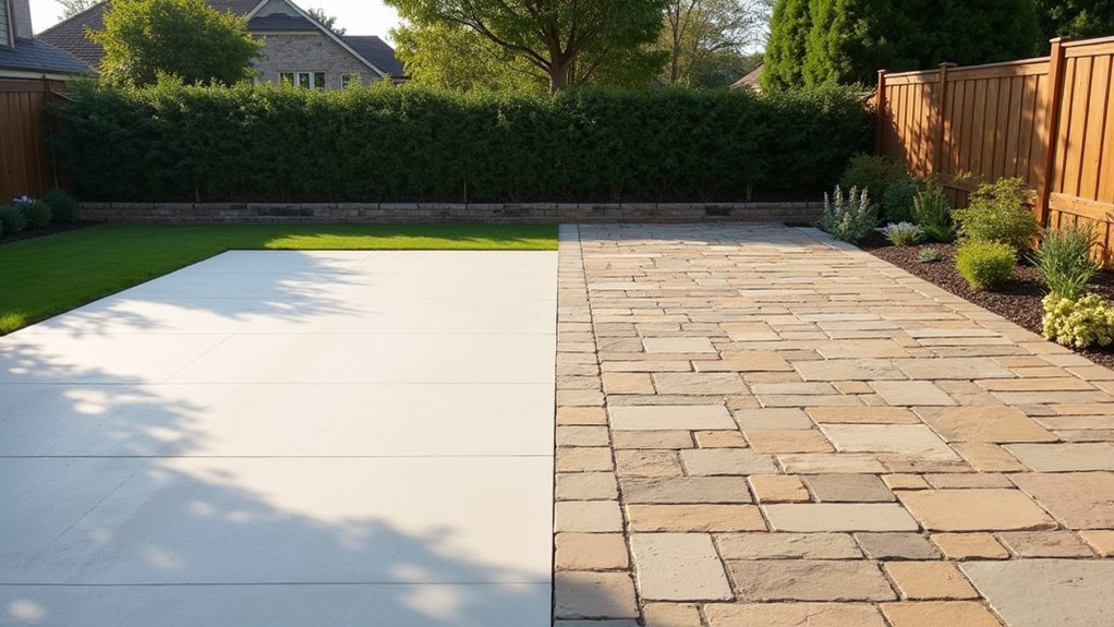 concrete patios vs pavers advantages disadvantages examined