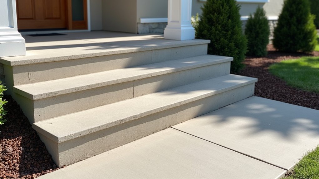customized concrete front porch steps